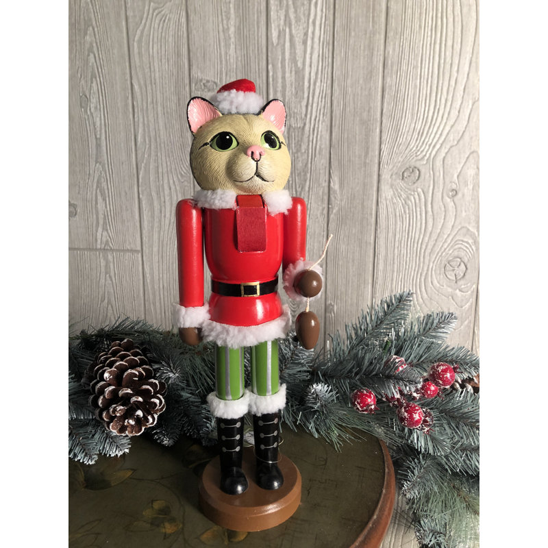 The Holiday Aisle® Christmas Cat Nutcracker & Reviews
